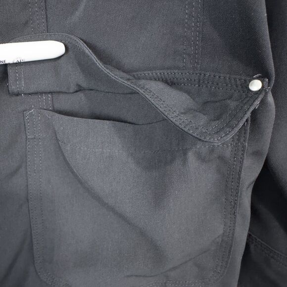 Susan Graver Style Twill Snap Front Lightweight Jacket Womens 1X Black A6223 - Picture 9 of 16